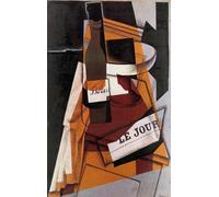 SGFGAD FHYWQ Póster de Juan Gris Regalos navideños Pintura abstracta en lienzo《Bodegón con botella》De Juan Gris Wall Art Collection Grabados para Decoración del Hogar 50x80cm Sin enmarcar