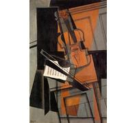 SGFGAD FHYWQ Póster de Juan Gris Regalos navideños Pintura abstracta en lienzo《Naturaleza muerta de violín》De Juan Gris Wall Art Colección de grabados para decoración del hogar 50x80cm sin enmarcar