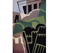SGFGAD FHYWQ Póster de Juan Gris Regalos navideños Pintura abstracta en lienzo《Paisaje con casa》De Juan Gris Wall Art Collection Grabados para Decoración del Hogar 50x80cm Sin enmarcar
