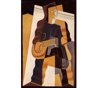 SGFGAD FHYWQ Póster de Juan Gris Regalos navideños Pintura abstracta en lienzo 《Retrato de Pierrot》De Juan Gris Colección de Grabados para Decoración del Hogar 50x80cm sin enmarcar