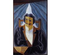 SGFGAD FHYWQ Póster de Juan Gris Regalos navideños Pintura abstracta en lienzo《Retrato de un hombre》De Juan Gris Wall Art Collection Grabados para Decoración del Hogar 50x80cm sin enmarcar