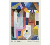 SGFGAD FHYWQ Póster de Paul Klee Paul Klee Impresiones Arte de pared abstracto《Arquitectura colorida》Cuadro de la casa Paul Klee Cuadro en lienzo para la decoración del hogar 60x80cm sin marco