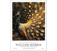 SGFGAD FHYWQ Póster de William Morris Cuadro de pared moderno《Golden Peacock》 por William Morris Pintura de lienzo animal a color para decoración del hogar 30x40cm sin enmarcar