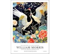 SGFGAD FHYWQ Póster de William Morris Cuadro moderno de pared 《Dos grullas》por William Morris Grabados en lienzo animal a color para decoración del hogar 30x40cm sin enmarcar