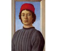 SGFGAD FHYWQ Póster retro de Sandro Botticelli Arte mural《 Un joven con gorra roja》de Sandro Botticelli Grabados Retratos en lienzo para decoración del hogar 40x60cm Sin enmarcar