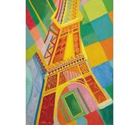 SGFGAD FHYWQ Robert Delaunay Póster de Paisaje Impresiones en Color Arte de Pared Abstracto Imagen 《Torre Eiffel 》Robert Delaunay Pintura en Lienzo Para Decoración De Salón 60x90cm Sin Marco