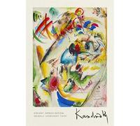 SGFGAD FHYWQ Wassily Kandinsky Póster e impresiones Cuadro abstracto de arte de pared《Improvisación de ensueño》Wassily Kandinsky Pintura en lienzo para decoración de salón 50x60cm sin marco