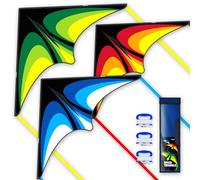 SGftre Cometa Delta roja y azul para niños y adultos, cometa de una sola línea, juguetes voladores para niños, cometa Delta grande de dos piezas para volar en la playa, cometas para niños y adultos,