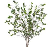 Sggvecsy 5 ramas de ficus artificiales de 43 pulgadas, hojas de imitación en aerosol, ramas de eucalipto verde, tallos de vegetación artificiales, plantas de ficus falsos para el hogar, oficina, boda,