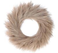 Sggvecsy Corona de Hierba de Las Pampas de 26 Pulgadas, Corona de Pampas Artificiales para Todas Las Estaciones, decoración de Navidad, decoración de Pared Bohemia para Puerta Delantera, Granja,