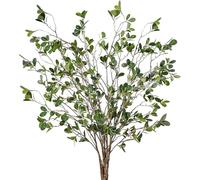 Sggvecsy Ramitas de ficus Artificiales, Ramas de eucalipto Verde, Ramas de ficus Artificiales para el hogar, Oficina, Boda, decoración de Tiendas