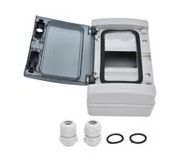 SGHA Caja de distribución a prueba de IP66 de 4 vías, caja de distribución de energía a prueba de lluvia, caja de protección de unión de cubierta transparente con riel DIN,