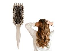 SGHAGH Cepillo para rizos, el mejor cepillo para rizos, cepillo de cerdas de jabalí para desenredar, dar forma y definir rizos para mujeres y hombres (beige)