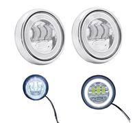 SGHFUVE Automóvil Faros Luces LED De Circulación Diurna Con Anillo Halo Faro Adicional Para MINI Para Cooper S F56 R56 R60 Para Countryman(2pcs chrome)