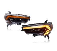 SGHFUVE Automóvil Faros Un Par De Modificación Coche Lámpara Frontal Xenón LED DRL Actualización Lente Proyector Faro Dinámico Para Toyota Para 4Runner 2014-2021(Yellow DRL All LED)