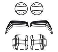SGHFUVE Conjunto Luces Traseras LED Para Jeep Para Wrangler JL Para Gladiator JT 2018 2019-2023 Cubierta Luz Ceja Rueda Delantera Moldura Faro Protección Luz Trasera LED