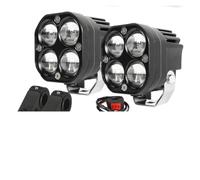 SGHFUVE Faros Delanteros Moto Para Moto Camión Coche SUV | Iluminación ATV Bombillas HID Para Faro Motocicleta 3 Pulgadas, Focos LED Doble Color 200W Lámpara Antiniebla