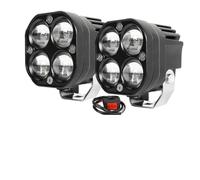 SGHFUVE Faros Delanteros Moto Para Motocicleta, Camión SUV ATV | 50000LM, 12V, 24V, 3 Pulgadas, Focos LED Doble Color, Señales, Lámpara Antiniebla 200W, Accesorio Faro