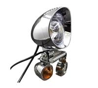 SGHFUVE Faros Delanteros Moto Para Suzuki Faro Universal | Motocicleta Que Pasa Las Señales De Giro De La Lámpara Antiniebla Con Soporte De Montaje