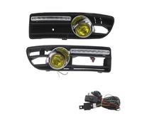 SGHFUVE Luz Antiniebla Para VW Para Bora 1999 2000 2001 2002 2003 2004 Par Faros Antiniebla Delanteros Cubierta Rejilla Cables 1J5853665B(Pair Yellow)