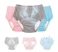 Sghjuy Pack De 3 Calzoncillos Incontinencia Hombre Mujer, Mutande Riutilizzabili A Prova Di Perdite, Slip Absorbentes De Algodón Lavable para Personas Mayores, Discapacitadas Y En Posparto
