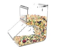 Sghtil Alimentador de Comida del Hamster, Alimentador de Jaula de Hamster | 400 ML Cuenco de Comida Seca Hamster Automático Acrílico | Despejar Dispensador de Jaula de Pequeña Capacidad de