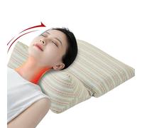 Sghtil Almohadas Cervicales Óseas,Almohada de Viaje para Dormir de Trigo Sarraceno | Funda Separable para Hombres y Mujeres en Cama, Sofá, Escritorio, Coche o Avión