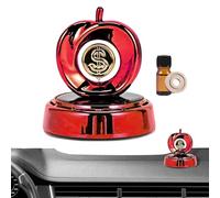 Sghtil Ambientador Solar Rotativo para Automóvil,Ambientador Solar para Coche | Difusor de aceite de gasolina de coche giratorio solar - Diseño giratorio de fruta de purificador de aire de perfume