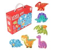 Sghtil Animales Puzzles, Puzzles de Transporte para - Tráfico de Dibujos Animados/Juego de mesa Dinosaurio para El,Juguetes de Viaje, actividades de aprendizaje preescolar para Niñas Niños