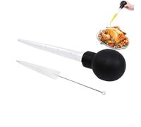 Sghtil Baster para cocinar, jeringa de cocina para adobos e inyección de líquidos, juego de jeringas con cepillo de limpieza para líquidos calientes y accesorios de carne para el menú festivo de