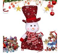 Sghtil Bolsa de Navidad con cordón, bolsa de regalo de Navidad | Treat Goody Bag Bolsas de almacenamiento de dulces, bolsas de dulces decoración de escritorio, reutilizable, festivo para fiestas