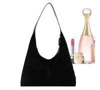 Sghtil Bolso hobo texturizado, bolso texturizado,Bolso de media luna otoñal - Bolso bandolera casual, bolso grande vintage para bolsos de trabajo para mujer, viajes, compras, trabajo, Negro , Fare