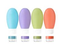 Sghtil Botellas de viaje para champú, artículos de tocador, frascos para apretar | Botellas de loción blandas, caja de crema de viaje rellenable, botellas de maquillaje que ahorran espacio, 1, Se