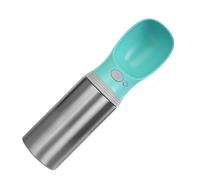 Sghtil Botellas para perros, dispensador de agua para perros, 400 ml, a prueba de fugas, accesorios para viajes, verano, camping, senderismo, viajes, mochila de coche