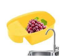 Sghtil Cesta de drenaje del fregadero, bastidores de verduras - Asistente de secado al alcance del fregadero atrapador de alimentos,Cesta multifuncional sobre la cesta del receptor del fregadero,