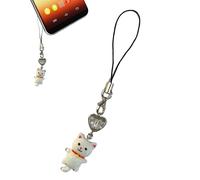 Sghtil Colgante de teléfono móvil, llavero pulsera cadena - gatos colgantes decoración anti pérdida clave colgante cordón para monederos niños adultos accesorios, Gato ., Siehe