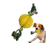 Sghtil Dispensador de juguetes para perros, divisor de vasos para perros, juguete para perros, pagadores agresivos con nudos de cuerda, dentición, forma durian, para interiores y exteriores