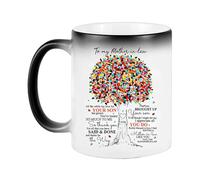 Sghtil Divertida taza de café | Taza de cerámica con texto en inglés "To My Dear Mom", novedosas tazas de café con cambio de color sensible a la temperatura, taza de bebida para mujeres, día de San