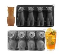 Sghtil Divertidas bandejas de hielo | Máquina de hielo | Moldes de silicona con 4 cavidades en forma de alpaca, accesorio de cocina para bebidas, café, cócteles