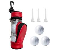 Sghtil Estuche de bolsa de golf, estuche para pelota de golf | Estuche de pelota de golf con estuche de 3 bolas de golf | Bolsa de tee de golf, accesorios organizadores de pelotas de golf