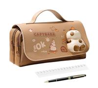 Sghtil Estuche de lápices para niñas | Bolsa de bolígrafo Panda Capybara Bolso Lápiz Lindo,Organizador Pluma con Juguetes Squeeze para Adolescentes Mujeres Colegio Suministros Marcador, Cyp.phara, Se