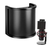 Sghtil Filtro para micrófono, protección de doble capa a prueba de viento, protección de doble capa antiruido para grabación en casa, estudio, podcast, karaoke con escudo para manillar