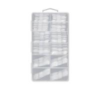 Sghtil Formas de extensión de uñas - 120 piezas de moldes transparentes artificiales con escamas - Juego de extensiones de uñas | para mujeres constructor de escamas falsos dedos de los pies