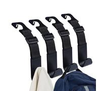 Sghtil Ganchos para reposacabezas de coche, ganchos para reposacabezas de asiento trasero de coche, soporte ajustable para colgar bolsas, organizador de asiento trasero, accesorios de vehículo para