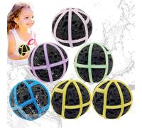 Sghtil Globos de agua, bolas de agua de silicona, 6 globos rellenables de agua de silicona, juguetes para piscina de playa, reservas de juegos de piscina, juegos interactivos para fiestas
