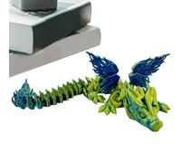 Sghtil Impresión de dinosaurio móvil, figuras de dinosaurios móviles, juguete inquieto, dinosaurio impreso con alas, figura de dinosaurio para coleccionar con degradado y articulaciones flexibles para