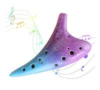 Sghtil Instrument, 12 agujeros - Instrumento musical clásico Alto C de cerámica - Instrumento musical clásico de cerámica colorido Alto C para niños adultos