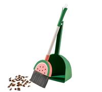 Sghtil Juego combinado de escoba pequeña con recogedor, herramienta de cocina de diseño de frutas, juego de ayudante de limpieza, herramientas de limpieza de la casa para cocina y baño