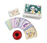 Sghtil Juego De Sociedad Educativa De Asociación Digital | Juego de Cartas Educativas con Puzzle,Juguete Estratégico con Campana Sonora para Viajes, Casa, Escuelas y Guarderías