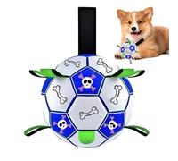 Sghtil Juguete para perro, pelota de fútbol, accesorio de entrenamiento canino con globo, Companion de juego de piel sintética para sorteo lúdico en el jardín, parque y playa